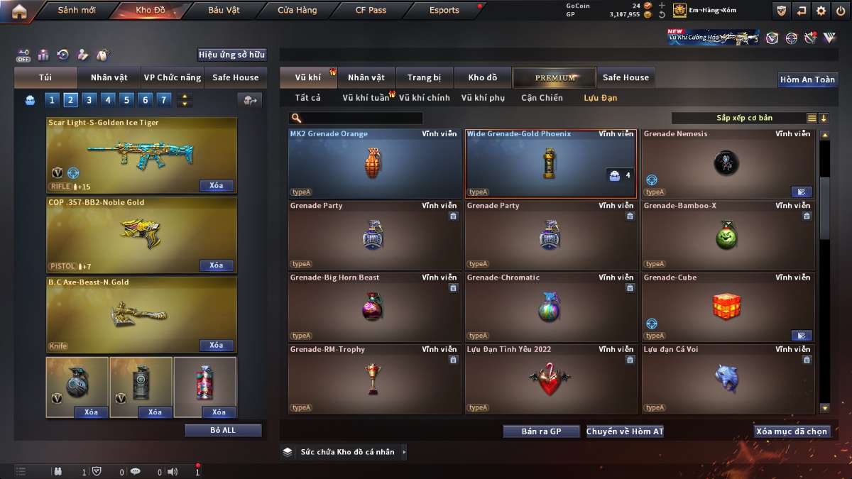 shop acc cf uy tin gia re